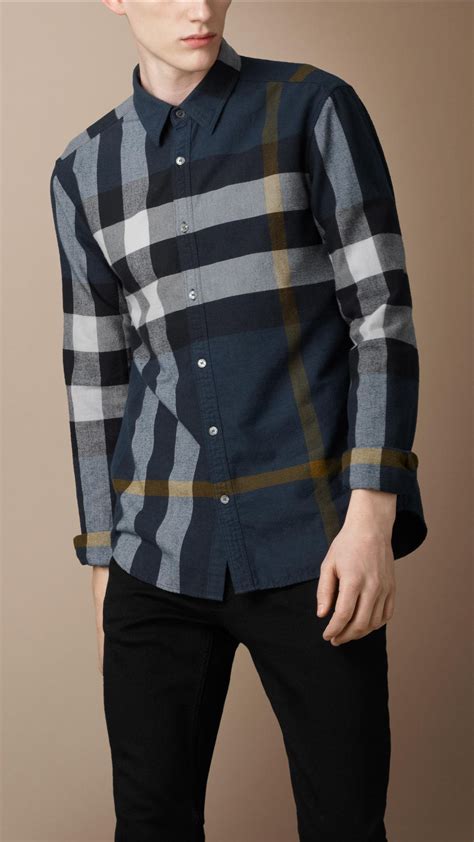 burberry long sleeve t shirts|burberry flannel shirt men's.